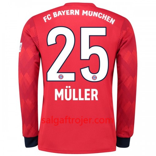 FC Bayern München Fodboldtrøjer Muller 25 Hjemmebanesæt 2018/19 Langærmet FC Bayern München Fodboldtrøjer Muller 25 Hjemmebanesæt 2018/19 Langærmet